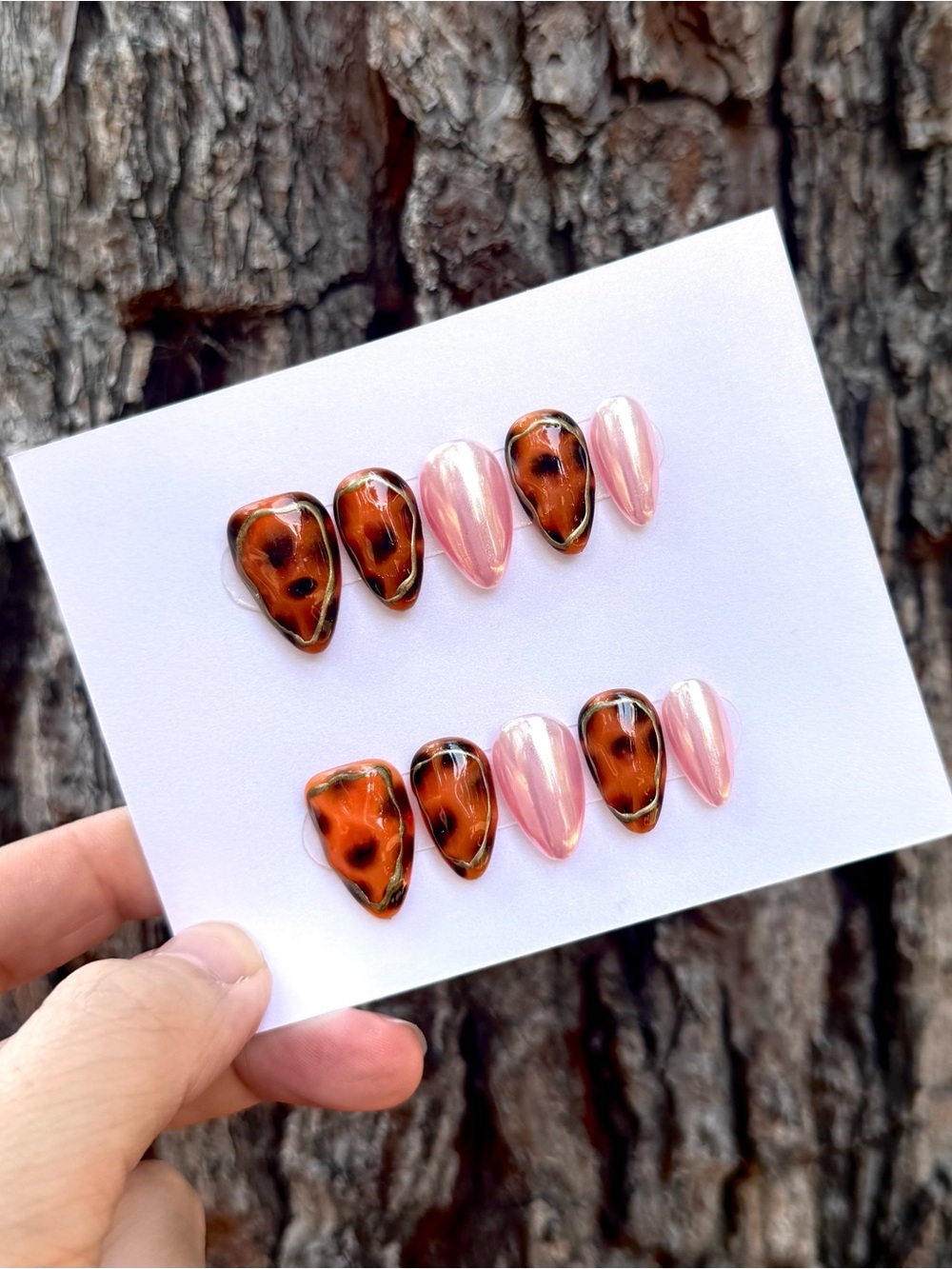 Blushing Tortoise Press-On Nails